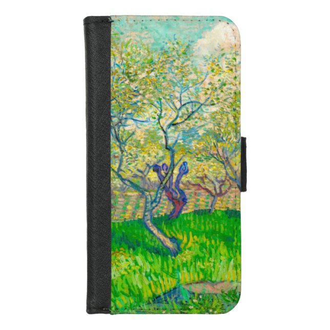 Vincent van Gogh Orchard in Blossom iPhone Wallet Case (Front)