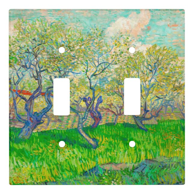 Vincent van Gogh Orchard in Blossom Light Switch Cover (Front)