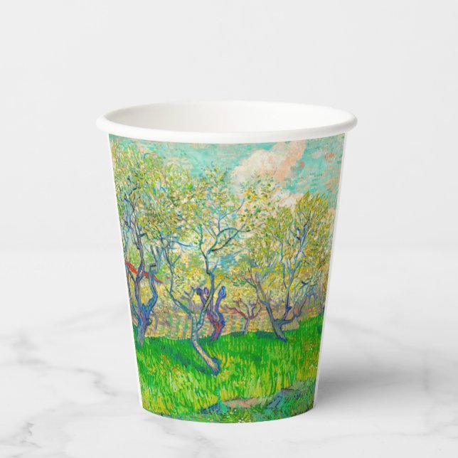 Vincent van Gogh Orchard in Blossom Paper Cups (Front)