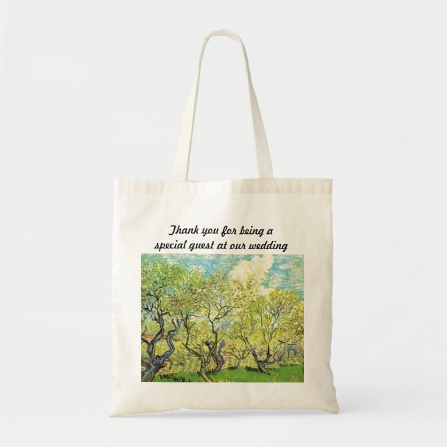 Vincent van Gogh,Orchard in Blossom Tote Bag (Front)