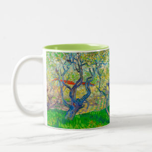 Vincent van Gogh Orchard in Blossom Two-Tone Coffee Mug