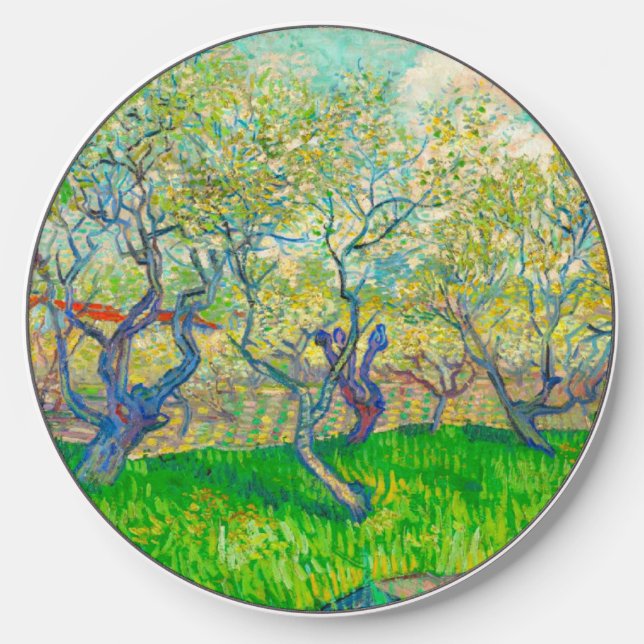 Vincent van Gogh Orchard in Blossom Wireless Charger (Front)