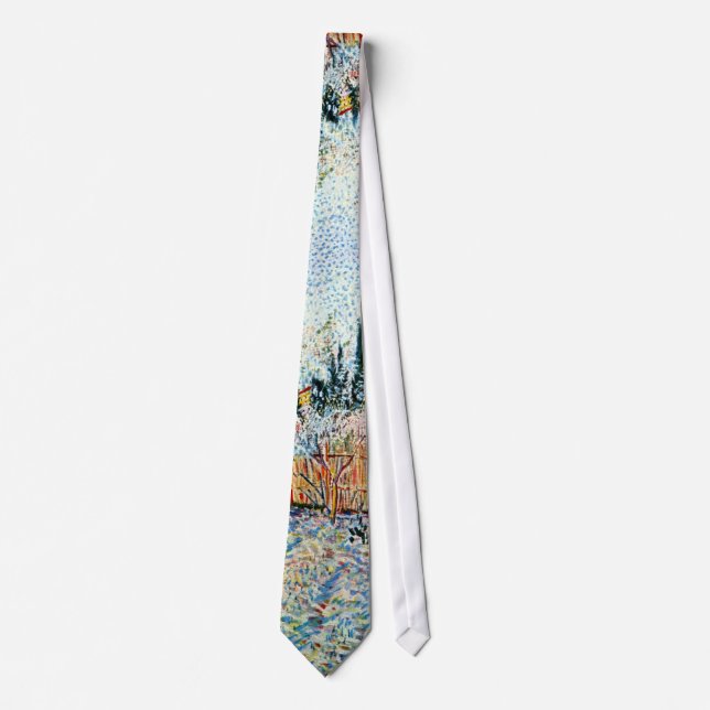 Vincent Van Gogh - Orchard with Peach Trees Tie (Front)