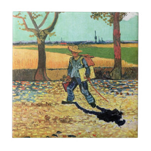 Vincent Van Gogh - Painter On His Way To Work Ceramic Tile