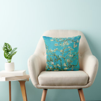 Vincent Van Gogh painting Almond Blossoms Throw Pillow