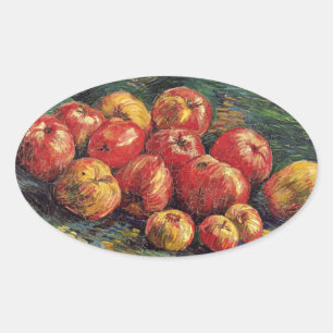 Vincent van Gogh painting, Apples Oval Sticker