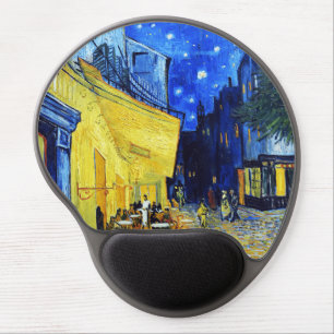 Vincent Van Gogh painting Cafe Terrace at Night Gel Mouse Pad