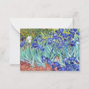 Vincent Van Gogh painting Irises Note Card