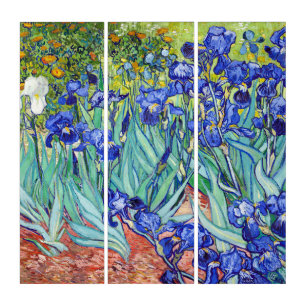 Vincent Van Gogh painting Irises Triptych