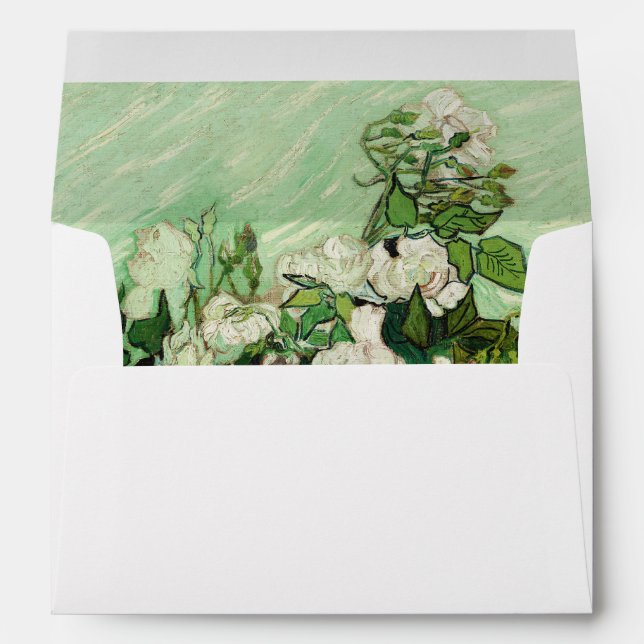 Vincent van Gogh Painting, Roses 1890 Envelope (Back (Bottom))