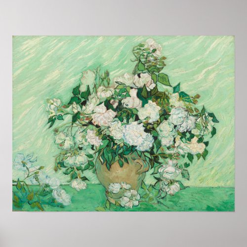 Vincent van Gogh Painting Roses 1890 Poster