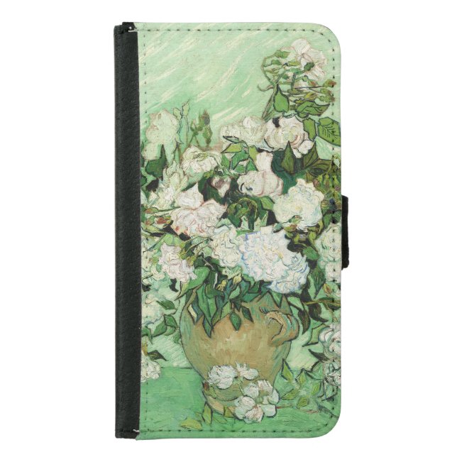 Vincent van Gogh Painting, Roses 1890 Samsung Galaxy Wallet Case (Front)