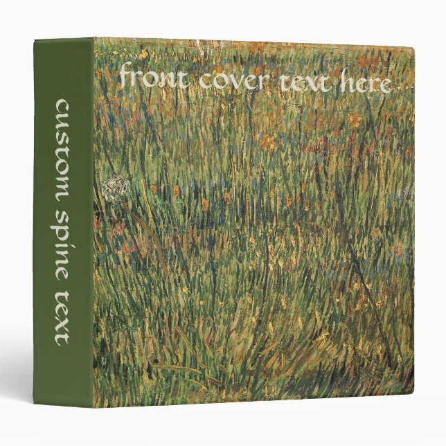 Vincent van Gogh - Pasture in Bloom 3 Ring Binder (Front/Spine)