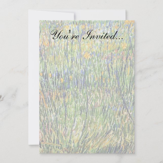 Vincent Van Gogh - Pasture In Bloom Fine Art Invitation (Front)
