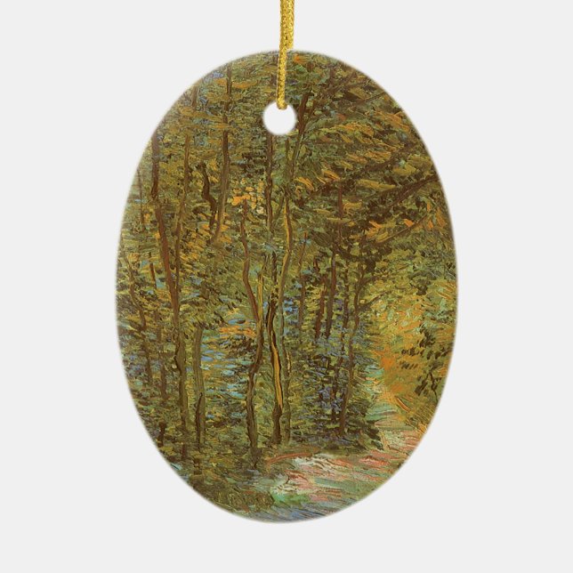 Vincent van Gogh - Path in the Woods Ceramic Ornament (Front)