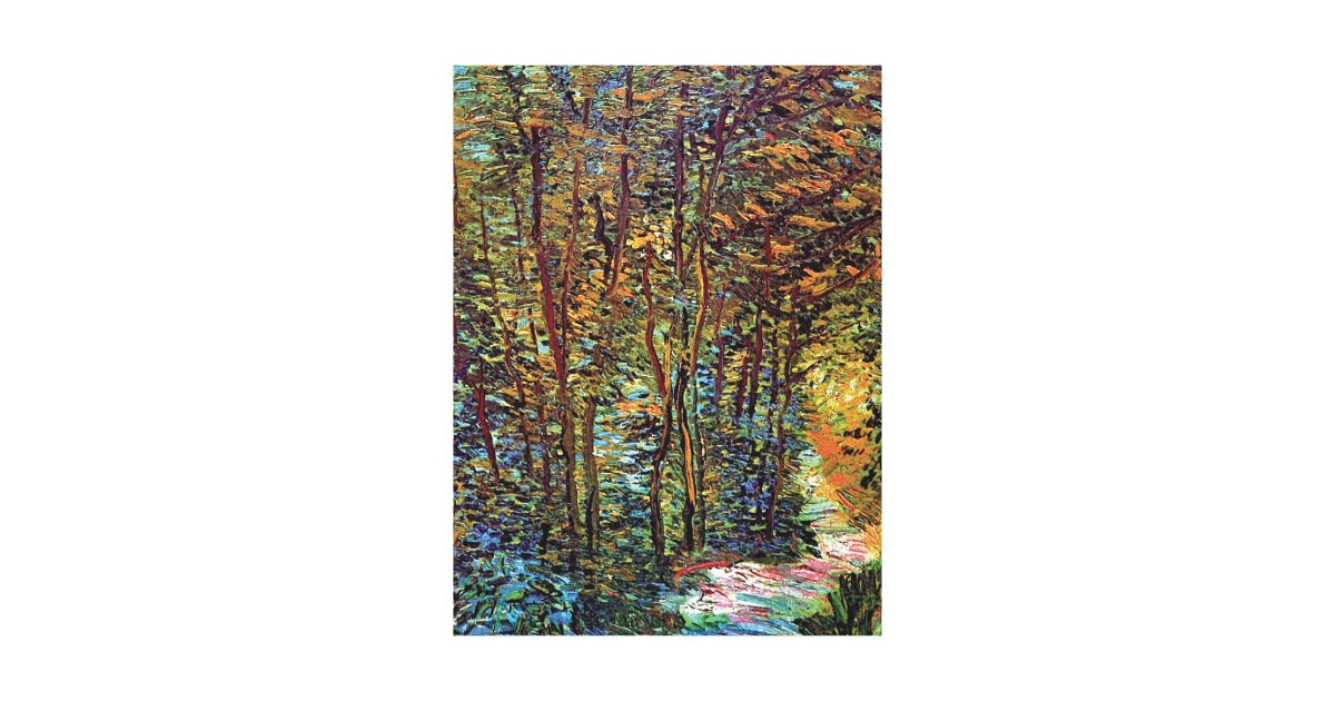Vincent Van Gogh Path In The Woods Fine Art Canvas Print Zazzle