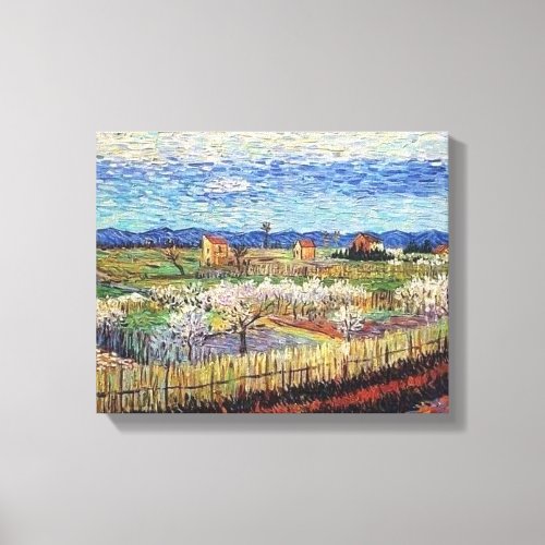 Vincent Van Gogh _ Peach Trees in Blossom Fine Art Canvas Print