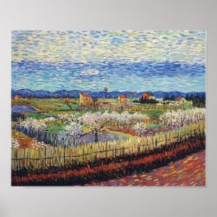 Vincent Van Gogh - Peach Trees in Blossom Fine Art Poster