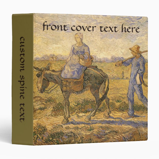 Vincent van Gogh - Peasant Couple Going to Work 3 Ring Binder (Front/Spine)