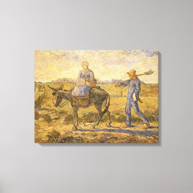 Vincent van Gogh - Peasant Couple Going to Work Canvas Print (Front)
