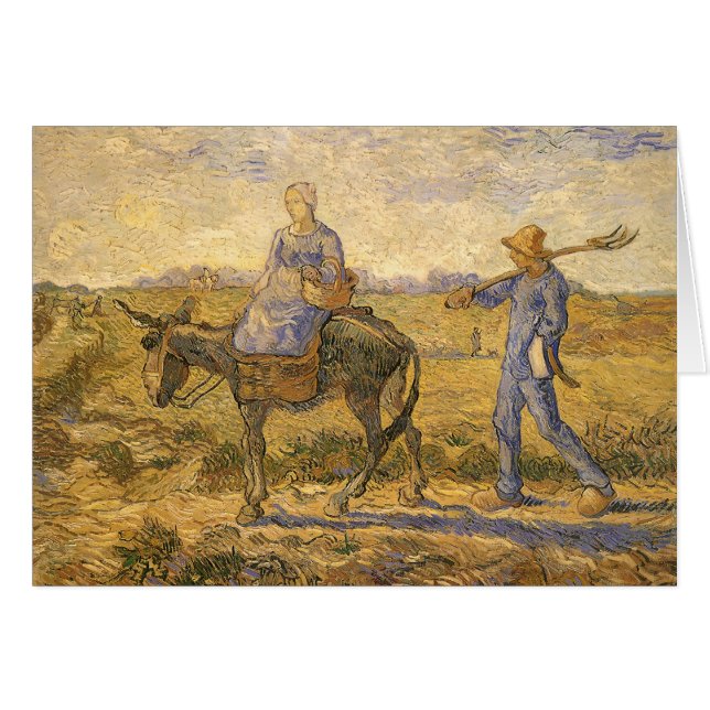 Vincent van Gogh - Peasant Couple Going to Work Cards (Front Horizontal)