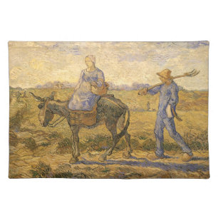 Vincent van Gogh - Peasant Couple Going to Work Cloth Placemat