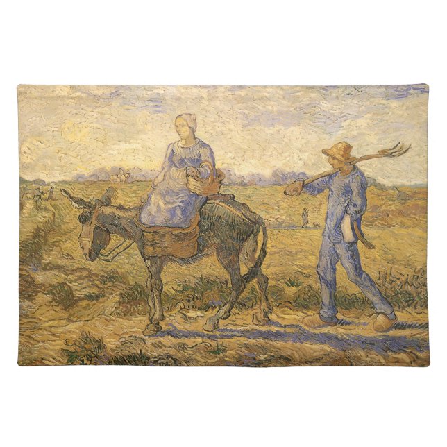 Vincent van Gogh - Peasant Couple Going to Work Cloth Placemat (Front)