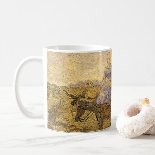 Vincent van Gogh - Peasant Couple Going to Work Coffee Mug (With Donut)