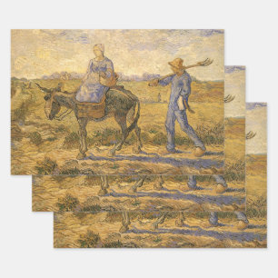 Vincent van Gogh - Peasant Couple Going to Work Wrapping Paper Sheets