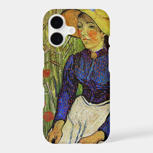 Vincent van Gogh - Peasant Girl in Straw Hat Case-Mate iPhone Case (Back)