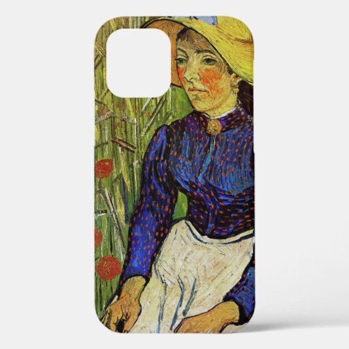 Vincent van Gogh _ Peasant Girl in Straw Hat iPhone 12 Case