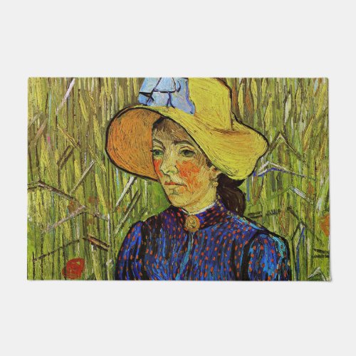 Vincent van Gogh _ Peasant Girl in Straw Hat Doormat