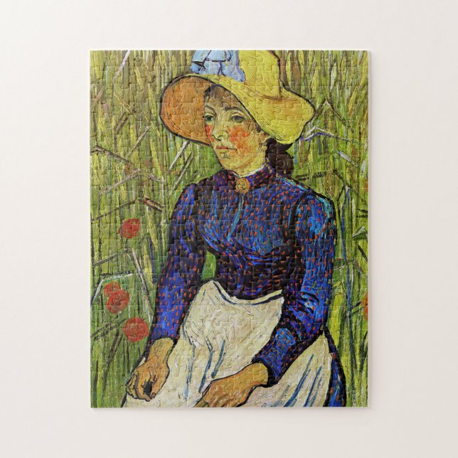 Vincent van Gogh - Peasant Girl in Straw Hat Jigsaw Puzzle (Vertical)