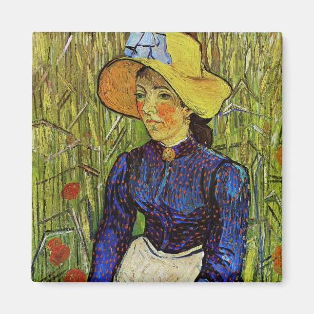 Vincent van Gogh - Peasant Girl in Straw Hat Magnet (Front)