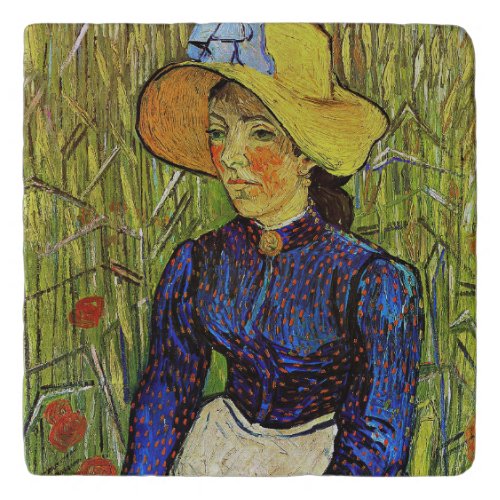 Vincent van Gogh _ Peasant Girl in Straw Hat Trivet