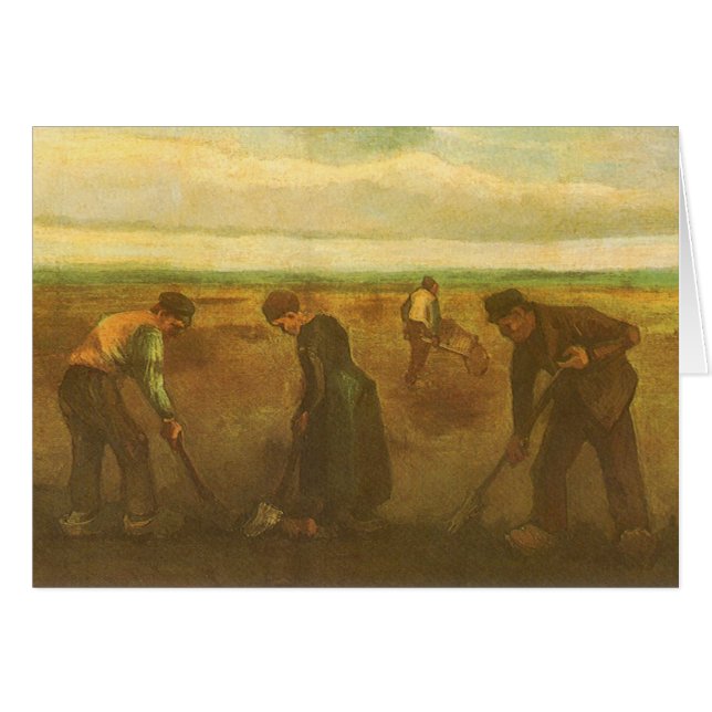 Vincent van Gogh - Peasants Planting Potatoes  Cards (Front Horizontal)