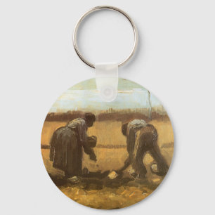 Vincent van Gogh - Peasants Planting Potatoes Keychain