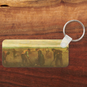 Vincent van Gogh - Peasants Planting Potatoes Keychain