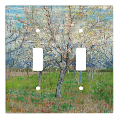 Vincent van Gogh _ Pink Orchard Light Switch Cover