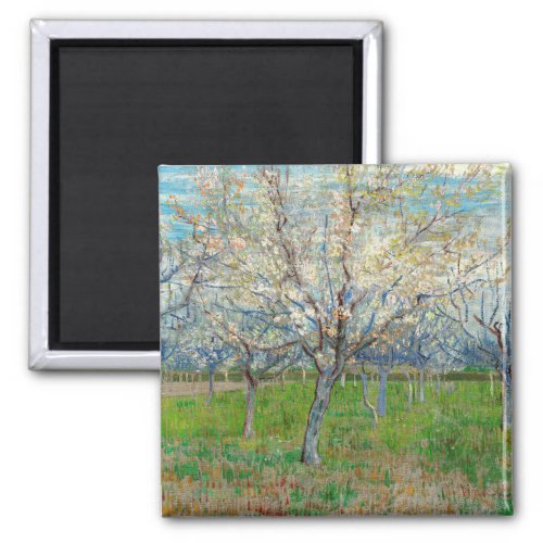 Vincent van Gogh _ Pink Orchard Magnet