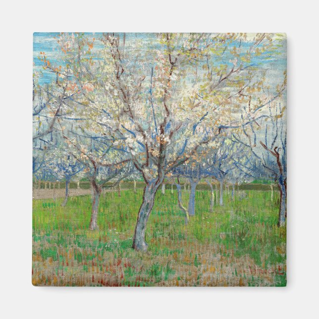 Vincent van Gogh - Pink Orchard Magnet (Front)