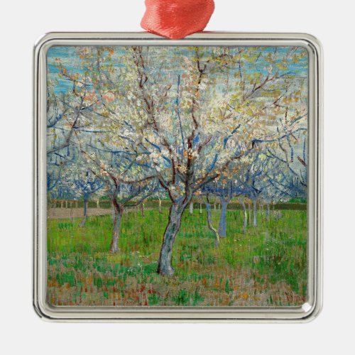 Vincent van Gogh _ Pink Orchard Metal Ornament