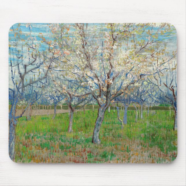 Vincent van Gogh - Pink Orchard Mouse Pad (Front)