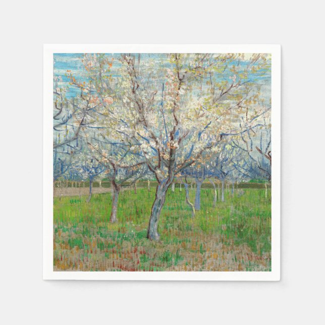 Vincent van Gogh - Pink Orchard Napkins (Front)