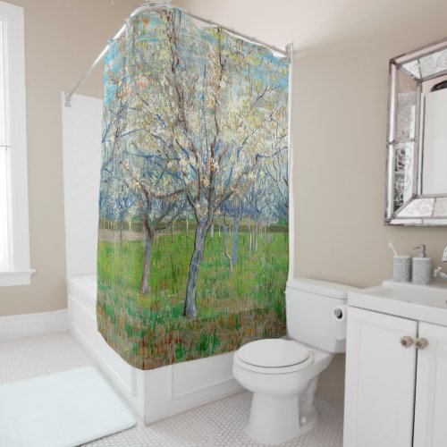 Vincent van Gogh _ Pink Orchard Shower Curtain