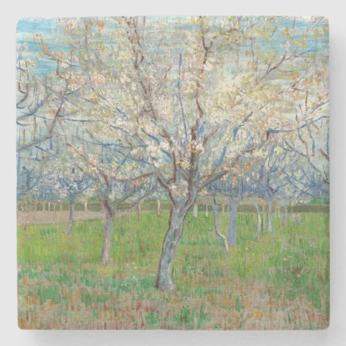 Vincent van Gogh _ Pink Orchard Stone Coaster