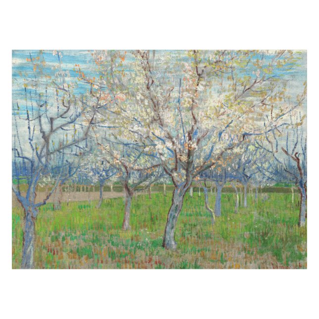 Vincent van Gogh - Pink Orchard Tablecloth (Front (Horizontal))