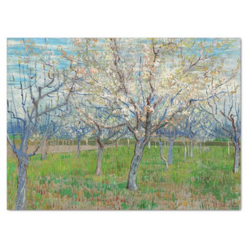 Vincent van Gogh _ Pink Orchard Tissue Paper
