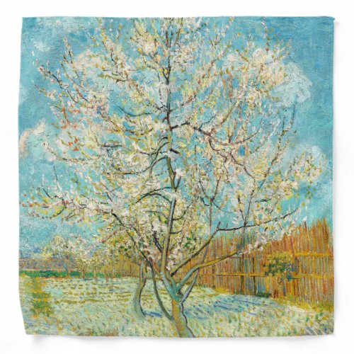 Vincent van Gogh _ Pink Peach Tree in Blossom Bandana