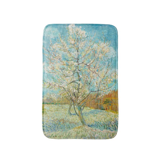 Vincent van Gogh - Pink Peach Tree in Blossom Bath Mat (Front Vertical)